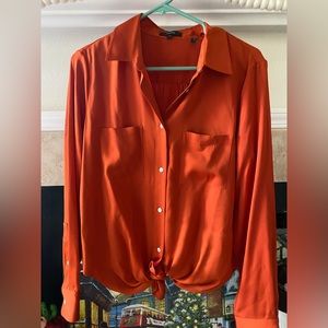 Women’s Theory Orange Blouse Size Medium